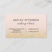 Carte De Visite Élégante typographie parties scintillant dorée chi (Dos)