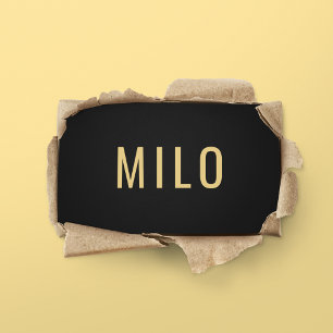 Carte De Visite Élégante typographie professionnelle Black & Gold