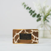 Carte De Visite Élégante Vache Faux Cuir Collection moderne (Debout devant)