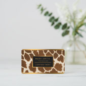 Carte De Visite Elégante Vache Faux Cuir Collection populaire (Debout devant)