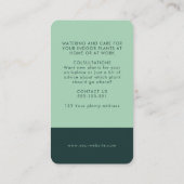 Carte De Visite Elégante verdure Aquarelle Feuille Botanique (Dos)