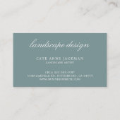 Carte De Visite Elégante verdure or Eucalyptus (Dos)