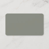 Carte de visite élégante vert sauge (Dos)