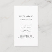 Carte De Visite Élégante verticale en marbre vert et or (Dos)