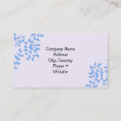 Carte De Visite Élégante Vigne Bleue (Dos)