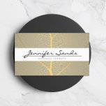 Carte De Visite élégantes avec design de feuilles dorées<br><div class="desc">Un style élégant pour votre nom ou votre nom commercial est centré sur le dessus d'un faux motif de feuille d'or sur cette carte de visite inspirée de la nature. La palette de couleurs terreuses est apaisante et la touche de faux or donne une esthétique luxueuse. Tous les types sont...</div>