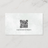 Carte De Visite Élégantes branches de pin aquarelle Code QR (Dos)