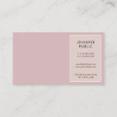 Carte De Visite Élégantes couleurs professionnelles Moderne Créati (Dos)