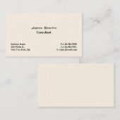 Carte De Visite  élégantes et modernes couleur beige uni (Devant / Derrière)