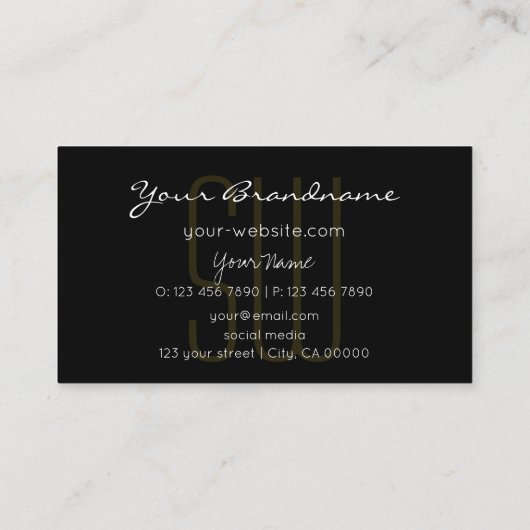 Carte De Visite Élégantes étoiles de Parties scintillant Brown noi (Dos)