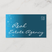 Carte De Visite Élégantes Étoiles de Parties scintillant Turquoise (Devant)