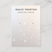 Carte De Visite Élégantes Étoiles Modernes Elevant Bijoux Display  (Devant)