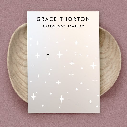 Carte De Visite Élégantes Étoiles Modernes Elevant Bijoux Display 