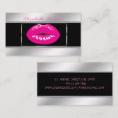 Carte De Visite Élégantes Lèvres Proffesionales Élégantes (Devant / Derrière)