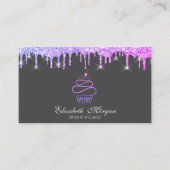Carte De Visite Élégantes Parties scintillant Cupcake Violet Drive (Devant)