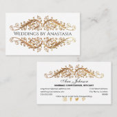 Carte De Visite Élégantes perruques d'or (Devant / Derrière)