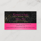 Carte De Visite Élégantes perruques d'or et Damas noir (Dos)