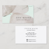 Carte De Visite Elégantes Pierres aquarelles (Devant / Derrière)