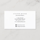 Carte De Visite Elégantes Pierres aquarelles (Dos)