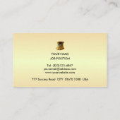 Carte De Visite Elégantes teintes dorées (Dos)