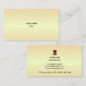 Carte De Visite Elégantes teintes dorées (Devant / Derrière)