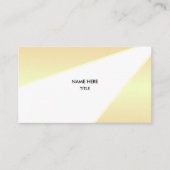 Carte De Visite Elégantes teintes or et blanc (Devant)