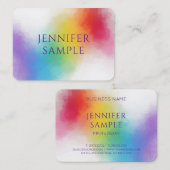 Carte De Visite Élégants Arc-en-ciel professionnels modernes (Devant / Derrière)