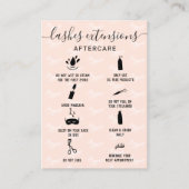 Carte De Visite Élégants cils après soins roux rose verticale (Devant)