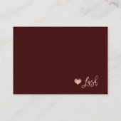 Carte De Visite Élégants coups de fouet après l'entretien de la Bo (Dos)