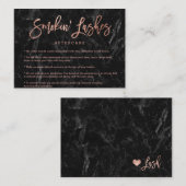 Carte De Visite Élégants coups de fouets après l'entretien rose en (Devant / Derrière)