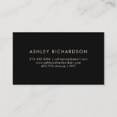 Carte De Visite Élégants fascinants rougissent rose, noir, et or (Dos)