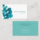 Carte De Visite Élégants Feuilles d'Eucalyptus (Devant / Derrière)