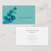 Carte De Visite Élégants Feuilles d'Eucalyptus (Devant / Derrière)