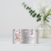 Carte De Visite Élégants Lavettes, Boulangerie Fleur Mixer (Debout devant)