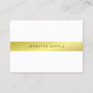 Carte De Visite Élégants modernes lissent le charme de luxe d'or