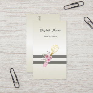 Carte De Visite Élégants outils à main pour pâtisserie rayés de st