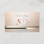 Carte De Visite Élégants outils de boulangerie professionnelle Gol (Devant)