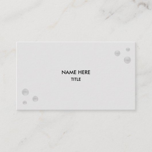 Carte De Visite Elégants pointes en argent sur couleur argent (Devant)