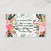 Carte De Visite Élégants points de Parties scintillant florale et  (Dos)