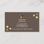 Carte De Visite Elégants points d'or sur café Brown (Dos)