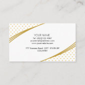 Carte De Visite Élégants points dorés (Dos)