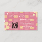 Carte De Visite Elegent Retro Chic Pink Daisy Cute  (Dos)