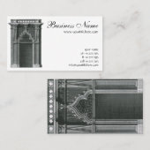 Carte De Visite Élément architectural ancien, porte gothique (Devant / Derrière)