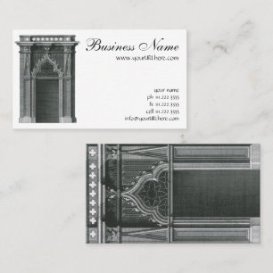 Carte De Visite Élément architectural ancien, porte gothique