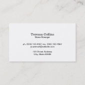 Carte De Visite Elément de conception (Dos)