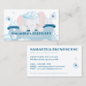 Carte De Visite Élément de soin pour bébé éléphant Spa baignoire T (Devant / Derrière)