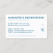 Carte De Visite Élément de soin pour bébé éléphant Spa baignoire T (Dos)