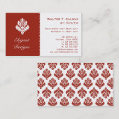 Carte De Visite Élément d'organisation (rouge) (Devant / Derrière)