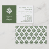Carte De Visite Élément d'organisation (vert) (Devant / Derrière)