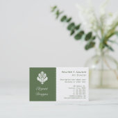 Carte De Visite Élément d'organisation (vert) (Debout devant)